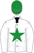White, green star, green cap