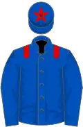 Royal blue, red epaulets, star on cap