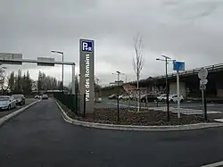 Signalisation d'entrée d'un P+R à Strasbourg.