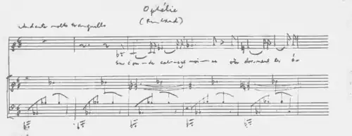 partition manuscrite