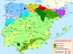 Le royaume de Navarre de 875 à 900.