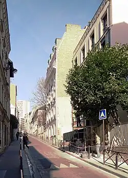 Partie haute, en montant.