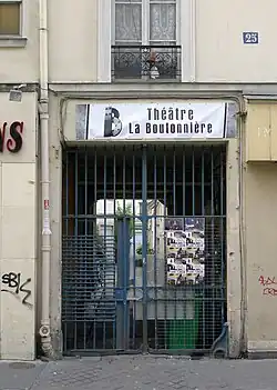 Au no&nbsp;25, théâtre de la Boutonnière.
