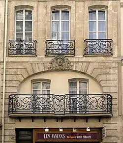 Détail de la façade.