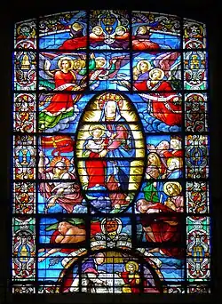 Chapelle de la Vierge, vitrail « Notre-Dame-Refuge-des-pécheurs ».