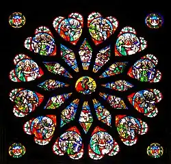 Rosace du croisillon nord (XIXe&nbsp;siècle).