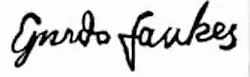 signature de Guy Fawkes