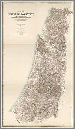 Une carte détaillée de la Palestine du 19e&nbsp;siècle