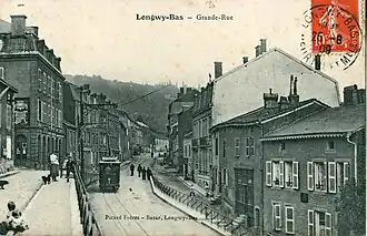 La grande-rue de Longwy-Bas.
