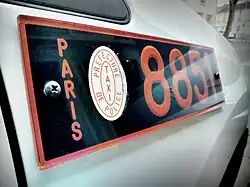 Numéro de la carte de stationnement (ou de licence).