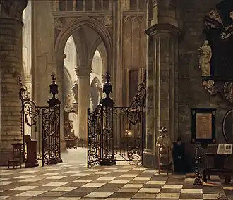 Intérieur d'église, Musée des Beaux-Arts de Tournai..