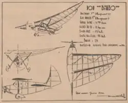 Le "POU-BIMBO" moto-planeur conçu par Michel Minéo alliant les concepts du Pou-du-ciel et du M-5 - Les Ailes, n° 764, février 1936.