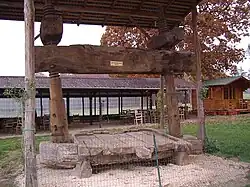 Pressoir à vin du XVe&nbsp;siècle.