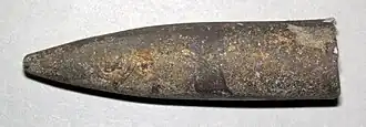 Fossile d'un céphalopode appartenant au genre Pachyteuthis.