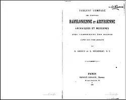Tableau comparé des écritures babylonienne et assyrienne, 1887
