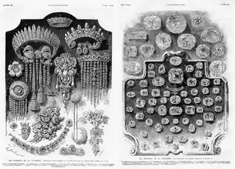 Certains des joyaux représentés dans la deuxième page n'existaient déjà plus en 1887.