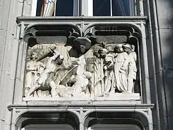 bas-relief représentant le combat