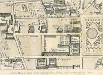 La bibliothèque du Roi au XVIIe&nbsp;siècle, rue Vivienne.