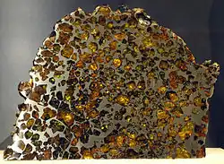 Coupe de la pallasite Esquel&nbsp;(en), tombée en Argentine.