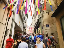 La rue du Bourg pendant l'édition de 2019.