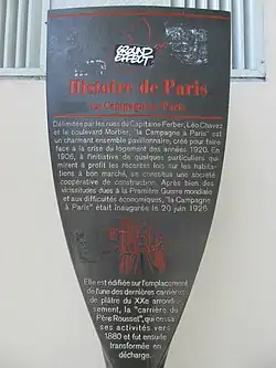 Panneau Histoire de Paris « La Campagne à Paris »