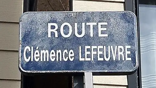 Panneau routier Clémence Lefeuvre, à Saint-Julien-de-Concelles