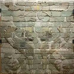 Panneau de briques émaillées, d'un palais de Darius Ier à Suse (Iran), 522-486 AEC