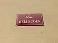 Panneau de la rue Bellecour.
