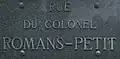 Plaque de rue à Dortan.
