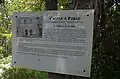 Panneau explicatif à côté des fourches de Peille
