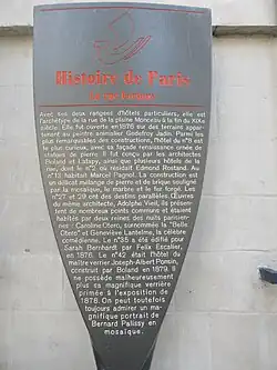 Panneau Histoire de Paris.