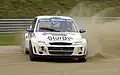 Isachsen et sa Ford Focus T16 4x4 en 2004, au Wachauring de Melk en ERC.