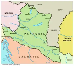 Province romaine de Pannonie, Ier&nbsp;siècle apr. J.-C.