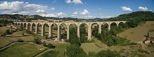 Panorama de l'ensemble du viaduc.