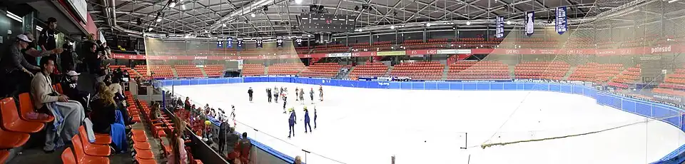 Panoramique de la patinoire Polesud durant les Championnats de France 2017 de Short-Track.