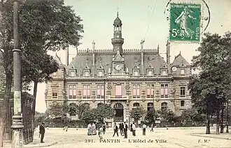 L'hôtel de ville au début du XXe&nbsp;siècle.