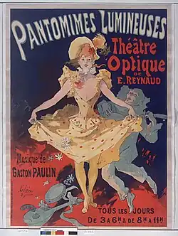 Les Pantomimes lumineuses, affiche de Jules Chéret.