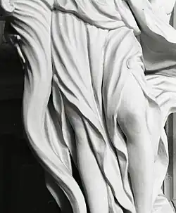 Détail de sculptures effectuées par Piò sur l'Église Santa Maria delle Muratelle de Bologne Photographie de 1975&nbsp;de Paolo Monti