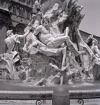Fontaine des Quatre-Fleuves à Rome  (1648-1651).