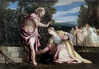 Véronèse. Noli me tangere (« Ne me touche pas »). Huile / toile, L. 95 cm. 4e quart du 16e siècle.Musée de Grenoble