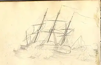 Le paquebot à voile le Rhône.