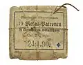 Paquet de 10 cartouches à balle, charge à poudre noire, 1890.