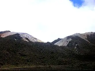 Le Paramillo de Santa Rosa vu depuis l'ouest.