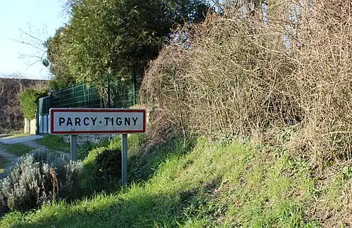 Entrée du hameau de Tigny.