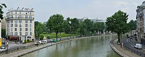 Bassin des Récollets depuis la passerelle Bichat.