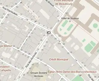 Emplacement actuel de cette ancienne porte aujourd'hui disparue.