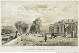 Débarcadère du chemin de fer à Rouen.