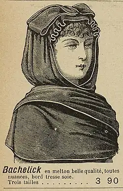 « Bachelick en melton belle qualité, toutes nueances, bord tressé soie. ». Paris illustré, 4 octobre 1886