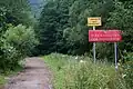 Signalisation à l'entrée du parc
