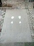 Dalle funéraire non identifiée.